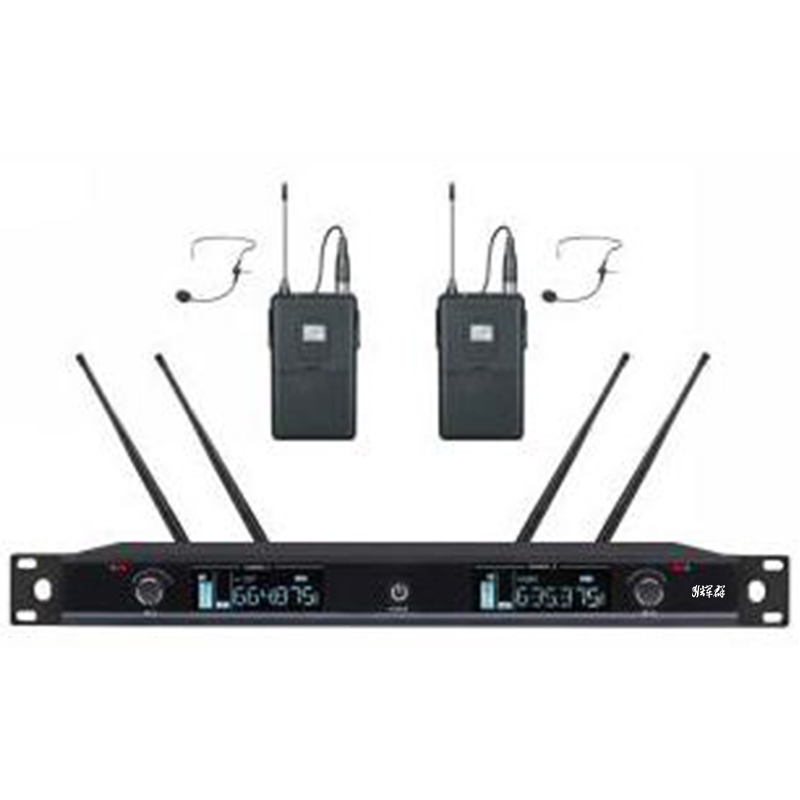 真分集液晶可調無線麥克風（雙（shuāng）頭戴）